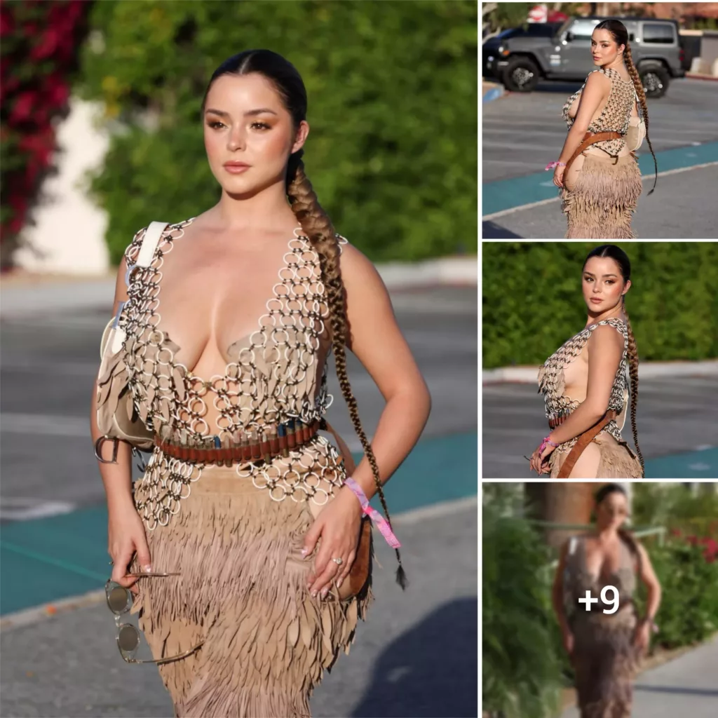 “Coachella Chic: Demi Rose Flaunts Her Assets in a Bold Camouflage Jumpsuit”